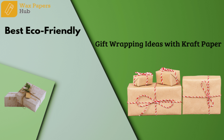 gift wrapping with kraft paper