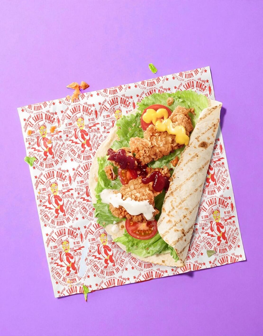 printed taco warping paper