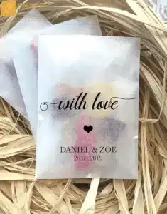 personalized glassine paper