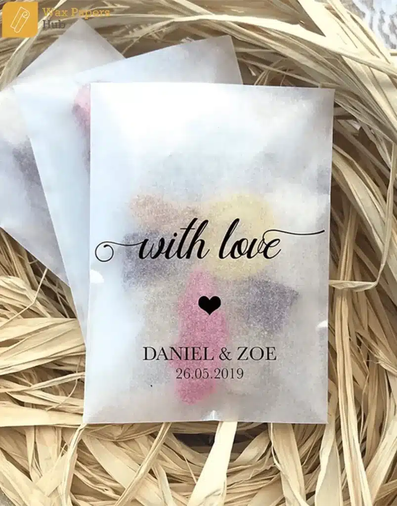 personalized glassine paper