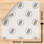 10x10 custom glassine paper