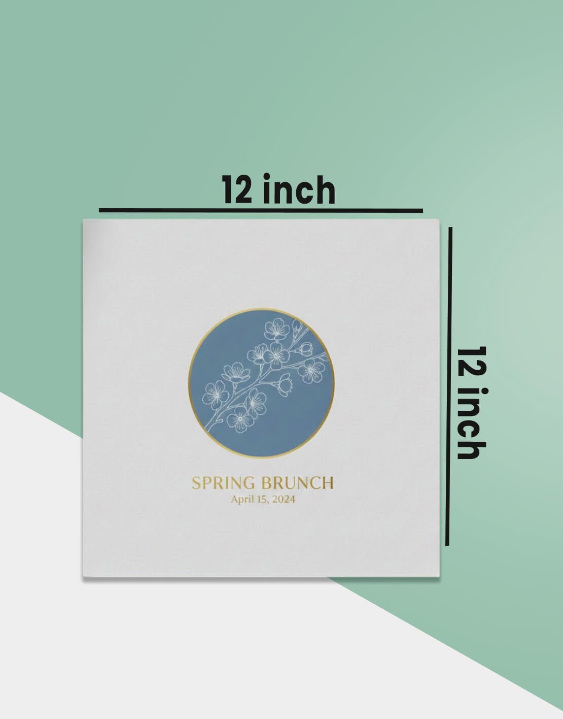 12x12 inch size paper placemats