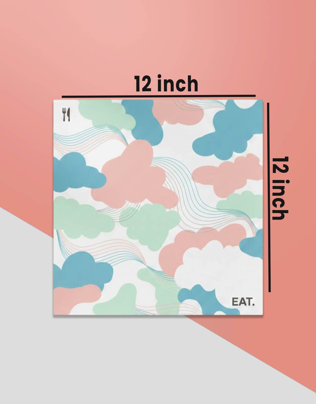 12x12 size paper placemats