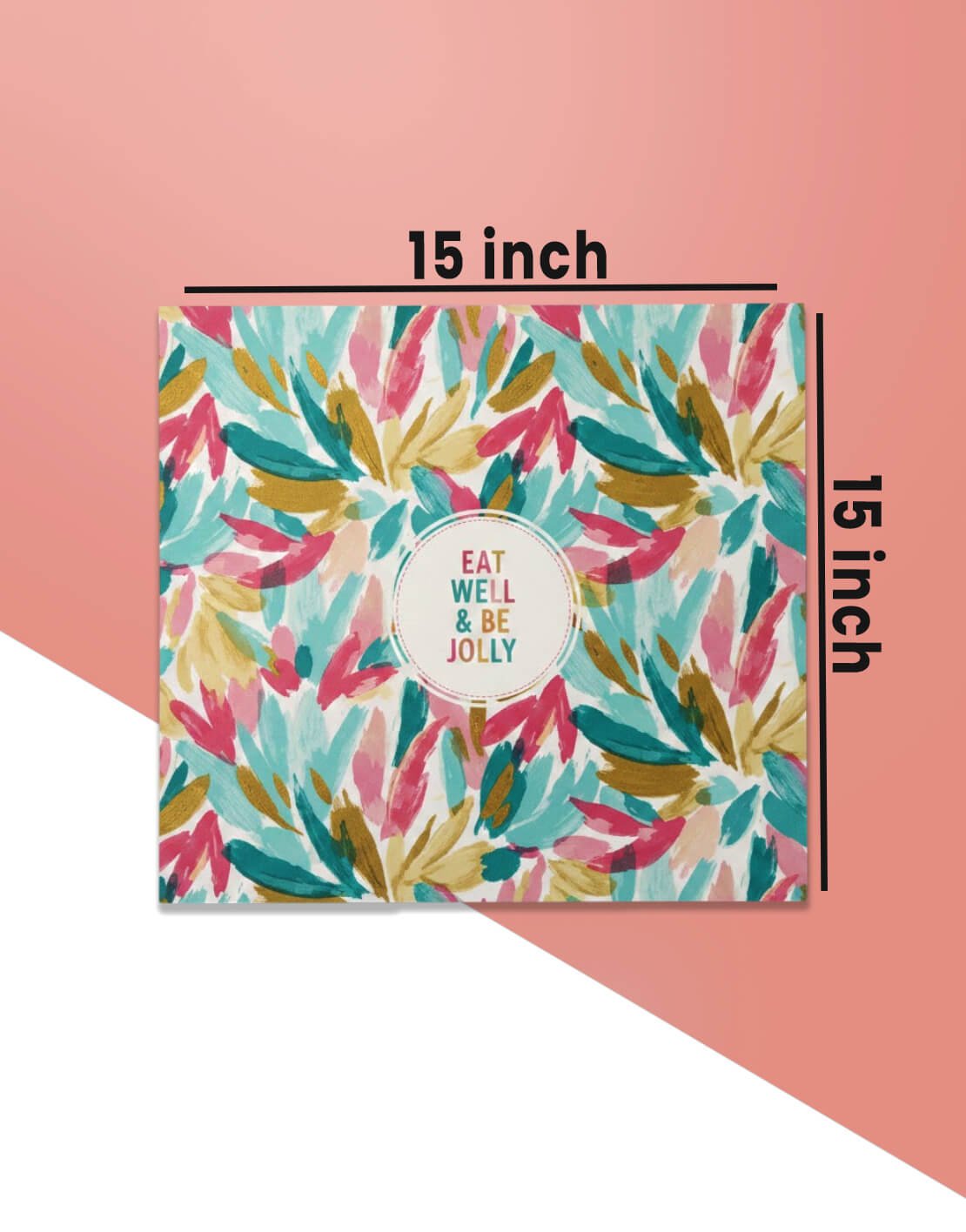 15x15 inch size paper placemats