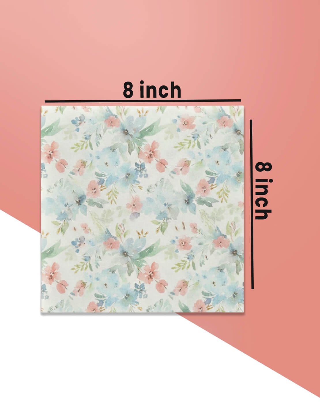 8X8 tissue paper inch