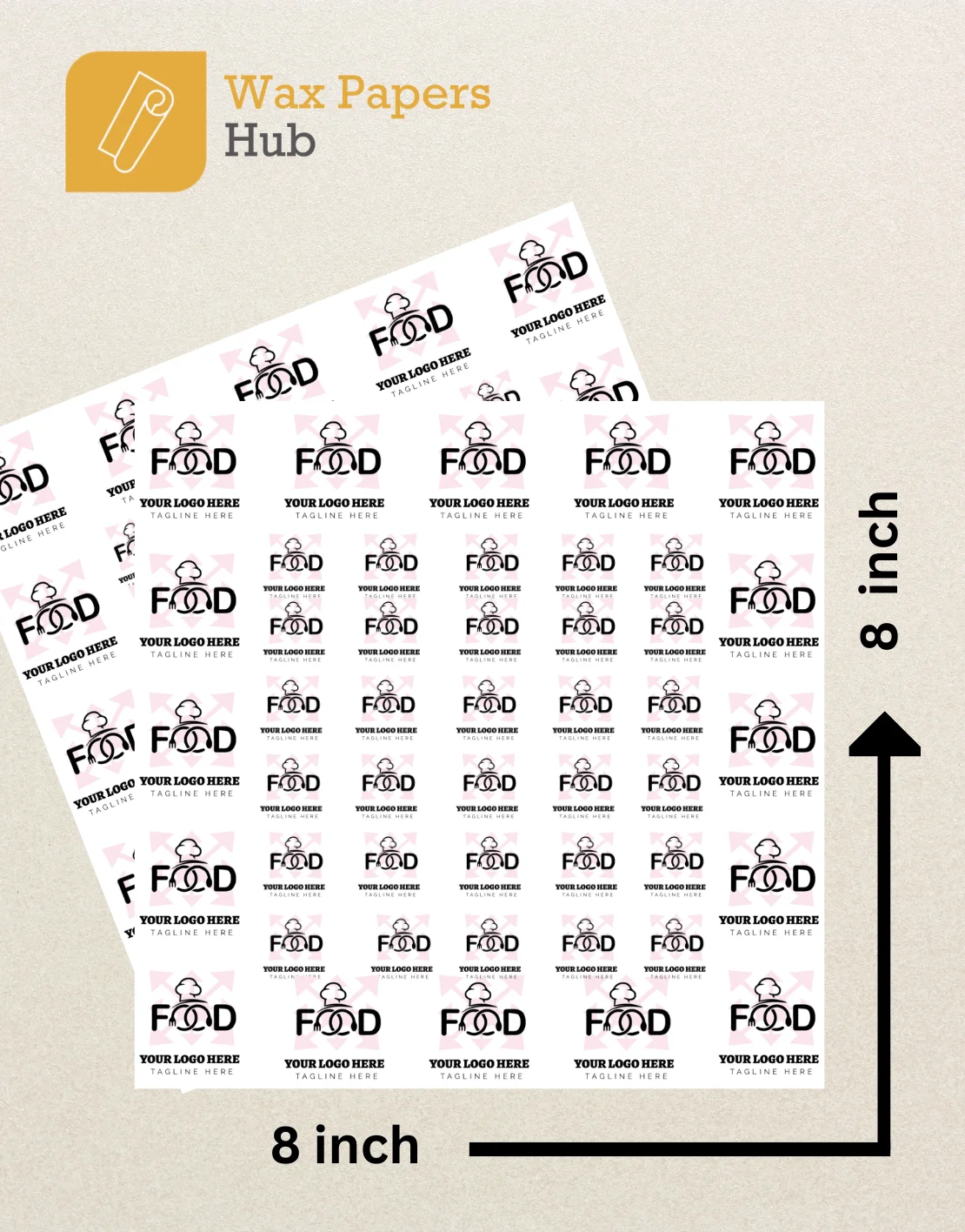 8×8 Custom Food Paper