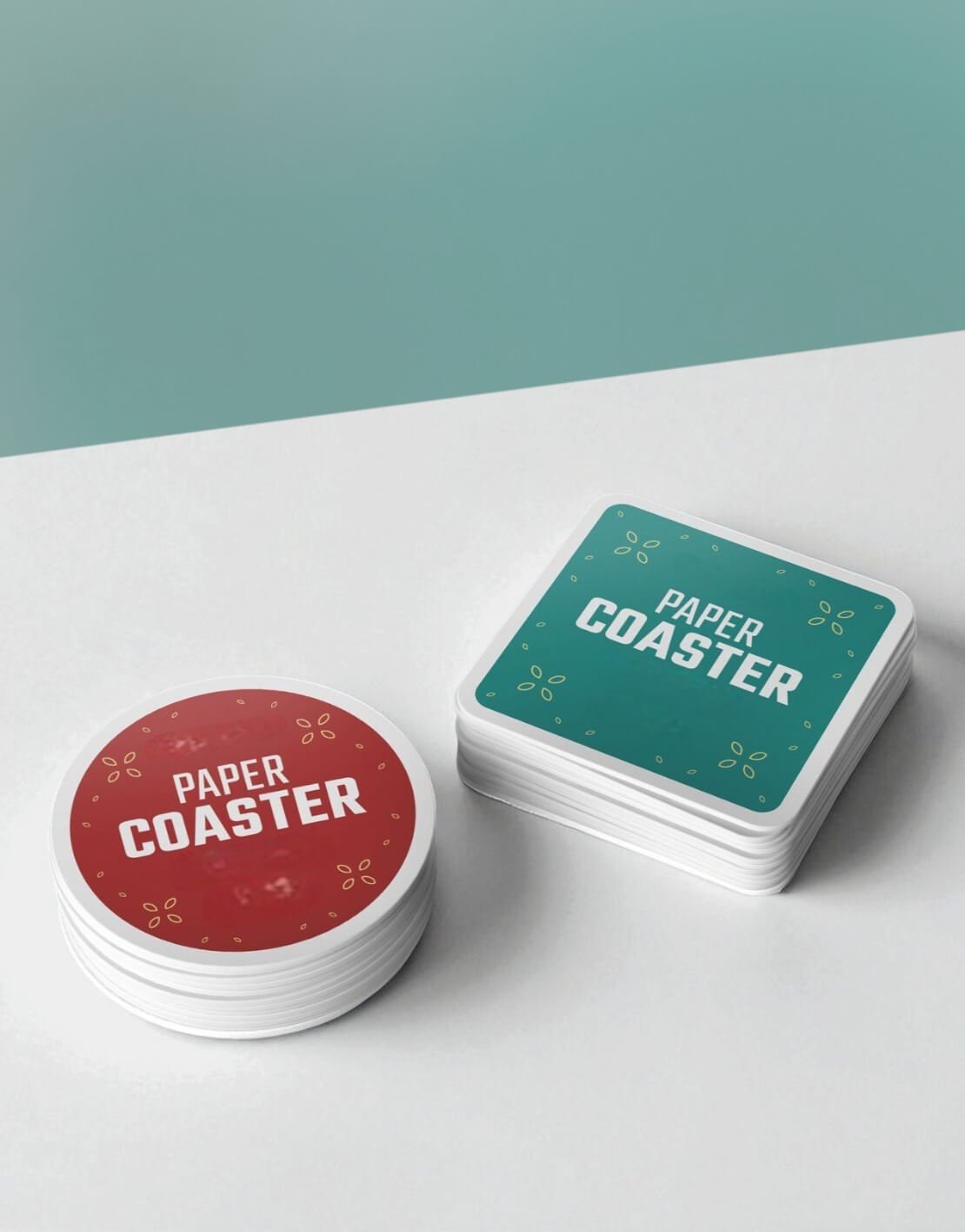 logo printed paper coasters