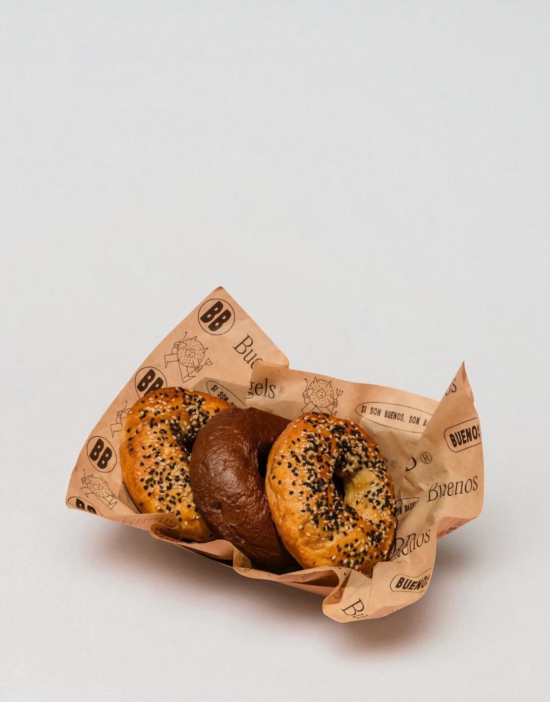 printed bagel paper