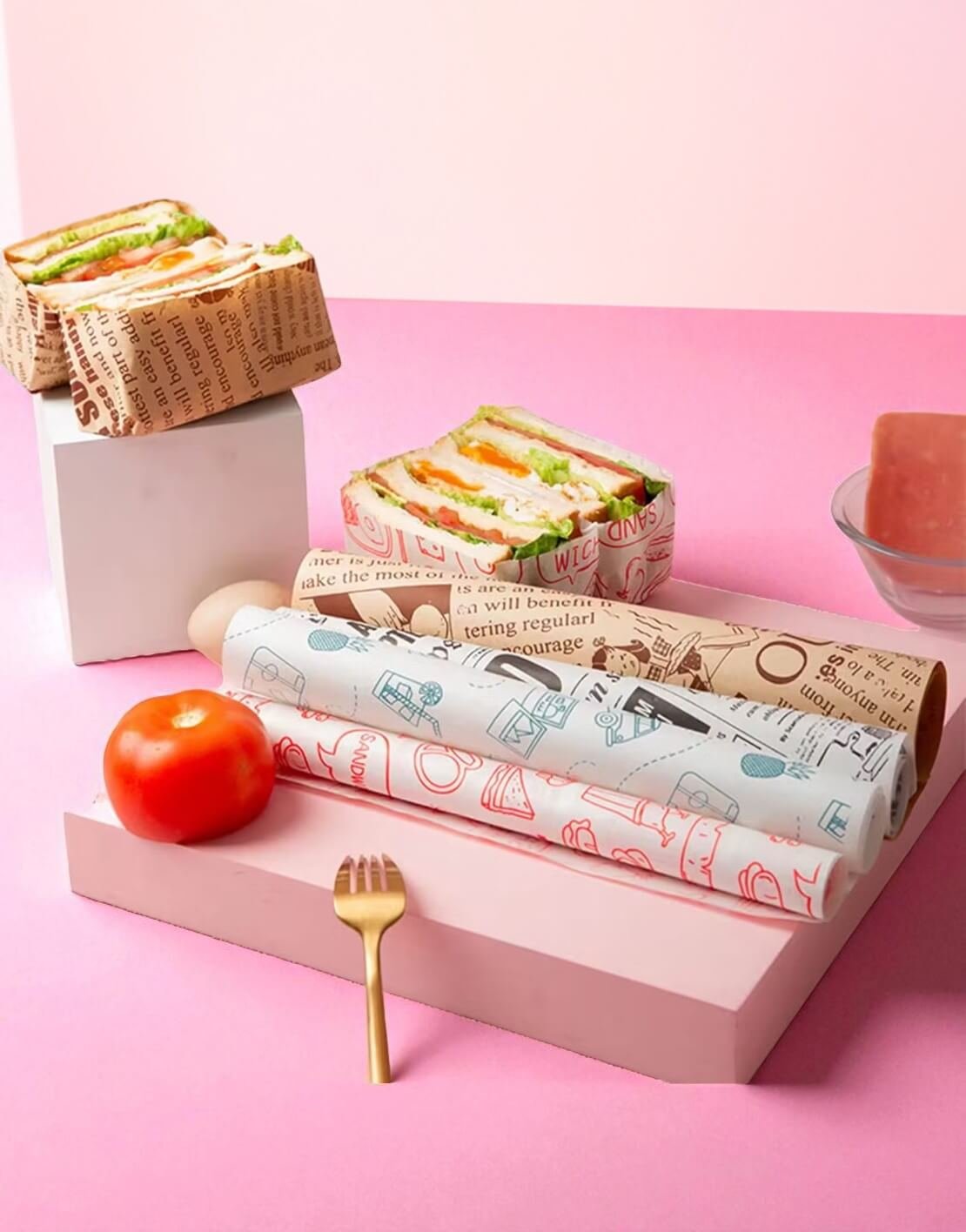 Logo printed wrapping paper