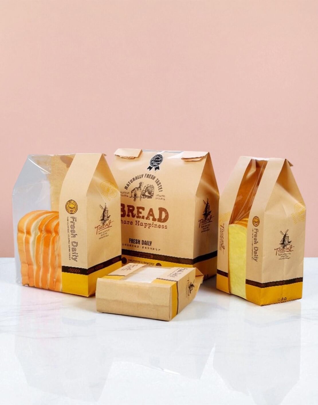 Custom Bread Paper Bags With Logo
