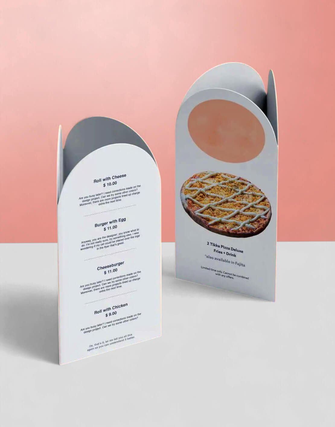 custom printed table tents
