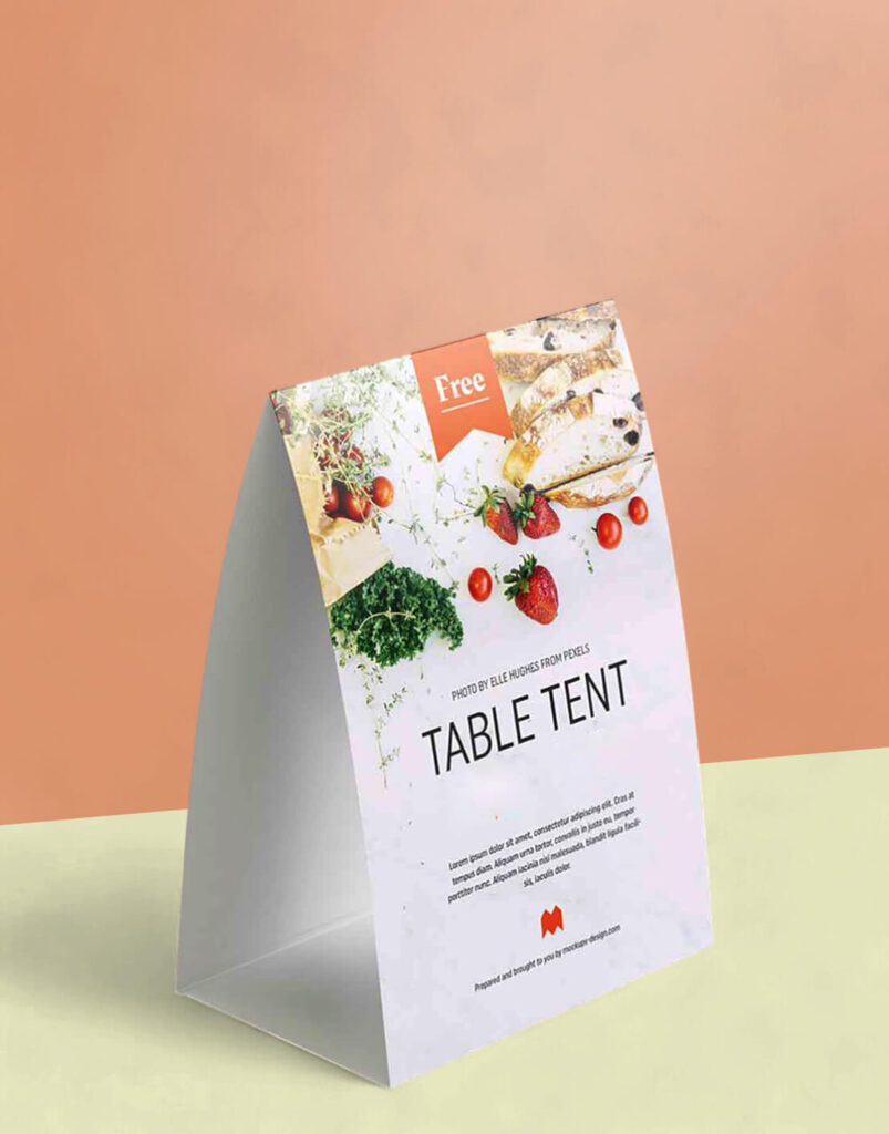custom table tents