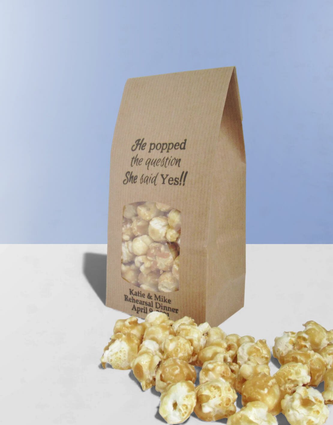 custom paper popcorn bags