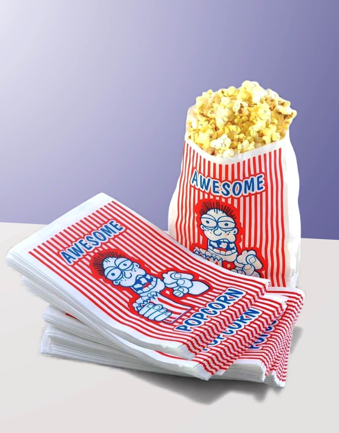 printed popcorn bags