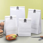 printed white paper bags