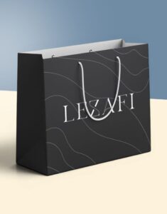 Logo Printed Black Paper Bags