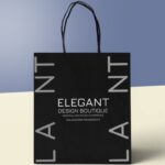 Custom Black Paper Bags with Logo