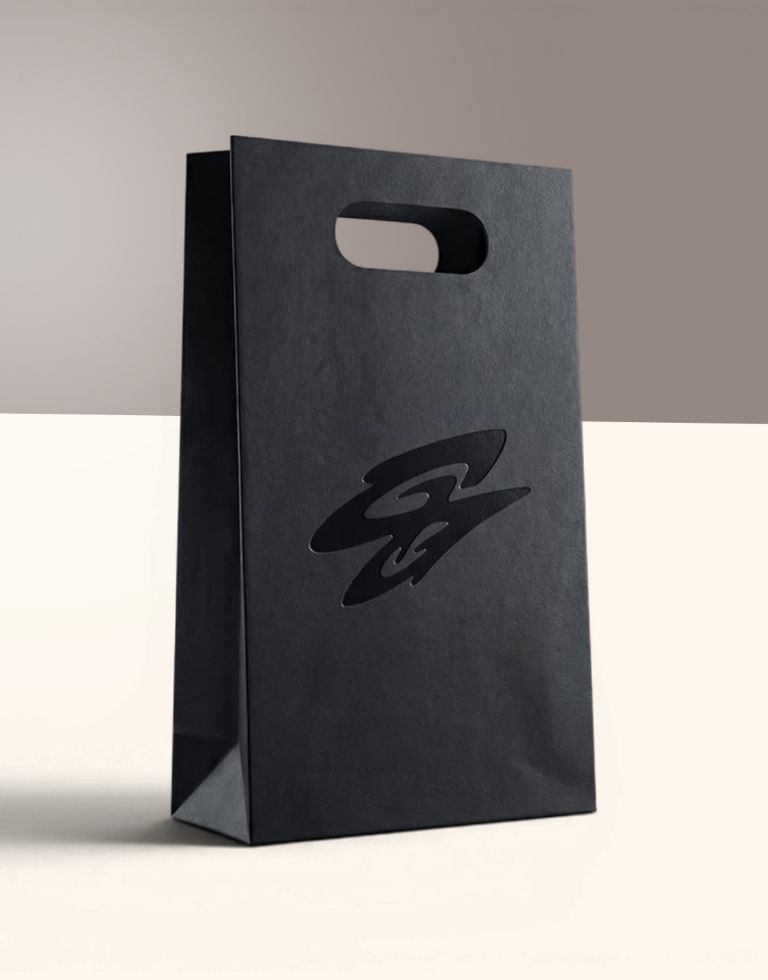 Custom Black Paper Bags with Handle